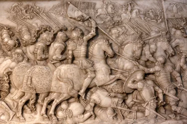 Tomb of Francis I and Claude of France, Depiction of the Battle of Cerisoles