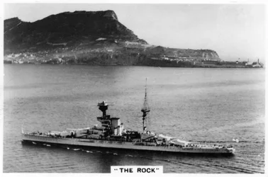 Battleship HMS Revenge off Gibraltar, 1937