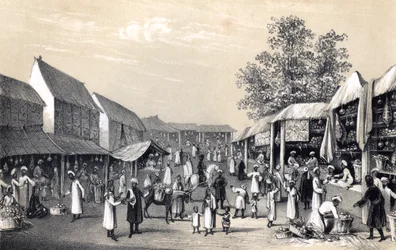 Bazaar at Cabul, in the Fruit Season
