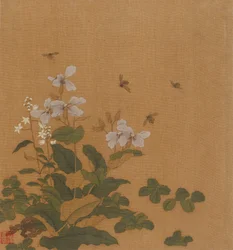 Bees Hovering Over Flowers, Qing Dynasty, 18th Century