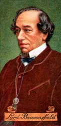 Benjamin Disraeli, Earl of Beaconsfield, taken from a series of cigarette cards, 1935
