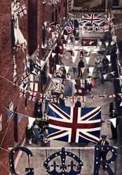 Blackfriars, London, decorated for King George VI
