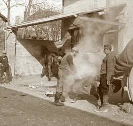 Blacksmith Shoeing Horse, Suippes, Northern France