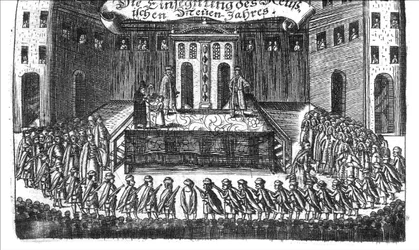 Blessing of the Russian New Year from Georg Adam Schleissing Derer beyden Czaaren in Reussland Iwan und Peter Alexewiz, 1693