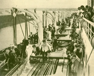 Boat Drill Aboard the Aquitania