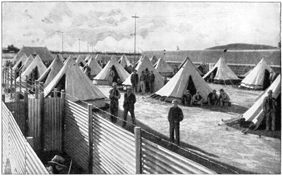 Boer Prisoners in a Camp at Bloemfontein, 2nd Boer War