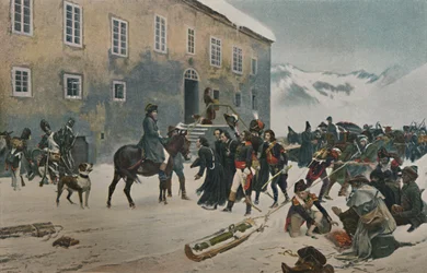 Bonaparte Received By The Monks of Mount St. Bernard. Passage of the Alps, May 1800