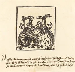 Bookplate of Wilhelm von Zell, in or after 1500
