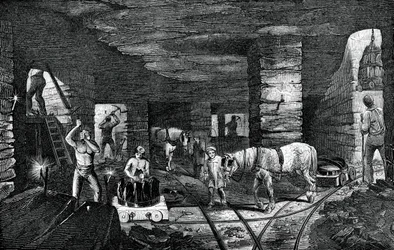 Bradley coal mine, near Bilston, 1886