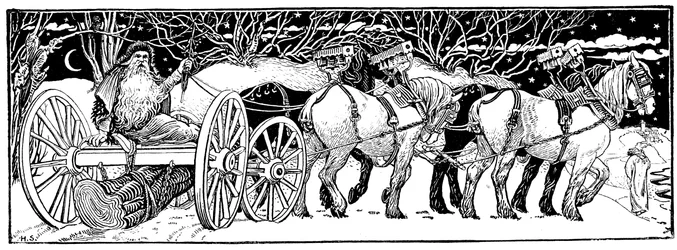 Bringing Home the Yule Log