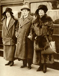 British Prime Minister Stanley Baldwin with his wife and daughter, London, 27 January 1923