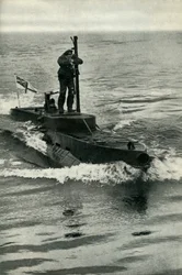 British X-Craft midget submarine, World War II, 1945