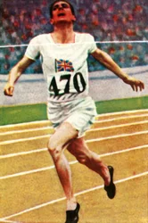 British athlete Douglas Lowe winning the 800 metres in Athletics, 1928