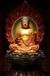 Buddha Statue, Buddha Tooth Relic Temple, Chinatown, Singapore