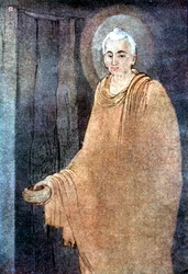 Buddha as Mendicant in Saffron Robes