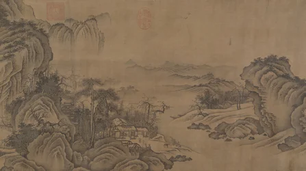Buddhist Temples amid Autumn Mountains, 14th century