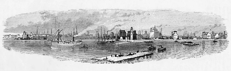 Buffalo Harbor from the Breakwater, 1883