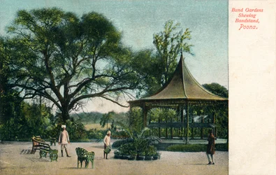 Bund Gardens Showing Bandstand, Poona, c1900