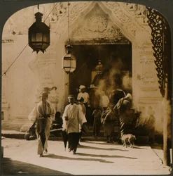 Burmese Ladies on Their Way to the Bazaar, Mandalay, Burma, 1907