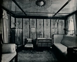 Cabin-De-Luxe on the North German Lloyd SS. Kronprinzessin Cecilie, c1907
