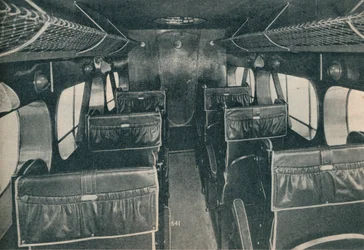 Cabin of a De Havilland DH86B biplane, c1934-c1937
