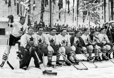 Canadian Ice Hockey Team, Winter Olympic Games, Garmisch-Partenkirchen, Germany, 1936
