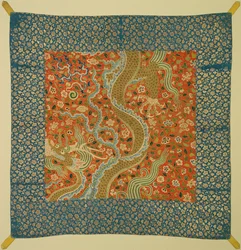 Canopy with Dragon Among Flowers, late 1100s