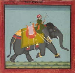 Caparisoned Elephant with a Mahout, 1761