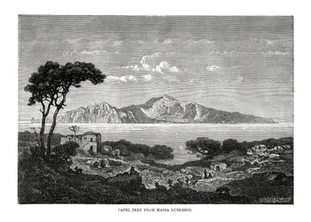 Capri Seen from Massa Lubrense, Italy