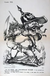 Caricature of Wilhelm I of Prussia, Franco-Prussian war