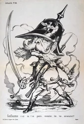 Caricature of Wilhelm I of Prussia, Franco-Prussian war