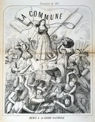 Cartoon dedicated to the National Guard, Paris Commune, 1871