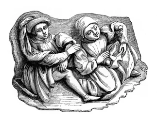 Carved Wood Relief, 15th Century, 1870