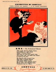Cigarettes by Abdulla - S.O.S. - The Professional Cheerer, 1939