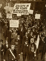 Civil Servants Protesting Against Salary Cuts, London, October 1931