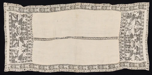 Cloth with Border of Crowned Double-Headed Eagles with Various Emblems, Birds