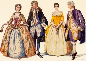 Clothing Reigns of Queen Anne and George I, 1702-1725, 1903, 1937