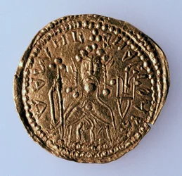 Coin Zlatnik of Grand Duke Vladimir Svyatoslavich, Averse: Portrait of the ruler