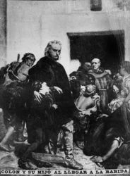 Columbus arriving at Rabida, 15th century, 1920s