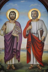 Coptic icon: saints, Cairo, Egypt
