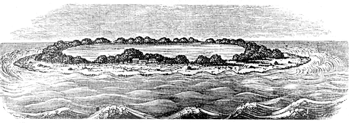 Coral Reef Creating a Lagoon