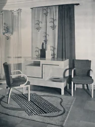 Corner of a room designed by Hayes Marshall for Fortnum & Mason Ltd., London