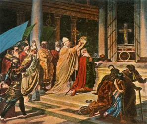 Coronation of Charlemagne in Rome, Christmas Day, 800 AD, 1936