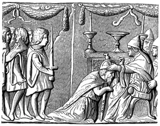 Coronation of the Emperor Sigismund by Pope Eugene IV, 15th century, 1870