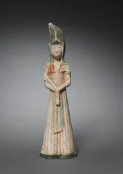 Court Lady with Tall Headdress: Tomb Figurine, c. 700-750