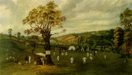 Cricket Match Between Nottingham and Leicester