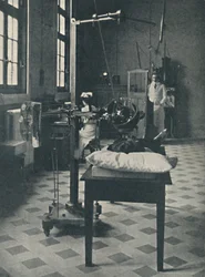 Crookes, Rontgen and Finsen - Using the Marvellous X-Rays Apparatus