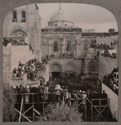 Crowds Filling Every Niche of the Holy Sepulchre Church, c1900
