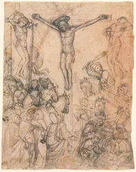 Crucifixion with the Two Thieves, second half 15th century