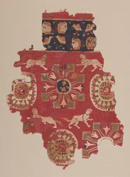 Curtain Fragment with Panthers, 500s